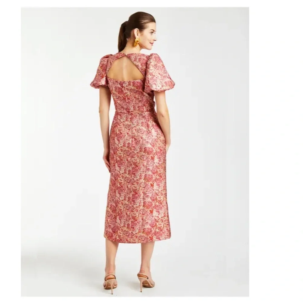 NWT MESTIZA NEW YORK Pia Jacquard Midi Dress - Picture 2 of 7